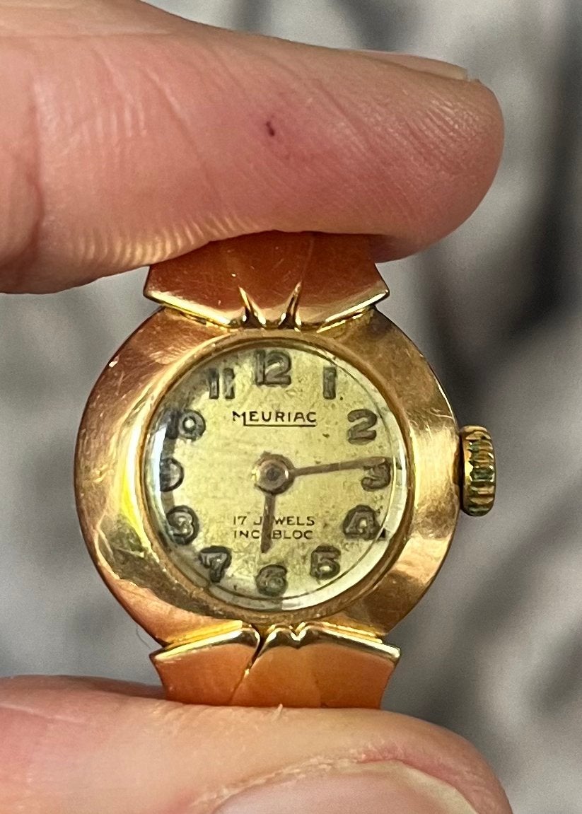 Boîtier montre vintage Meuriac or sans bracelet, Bijoux, Sacs & Beauté, Enlèvement, Comme neuf, Or, Or