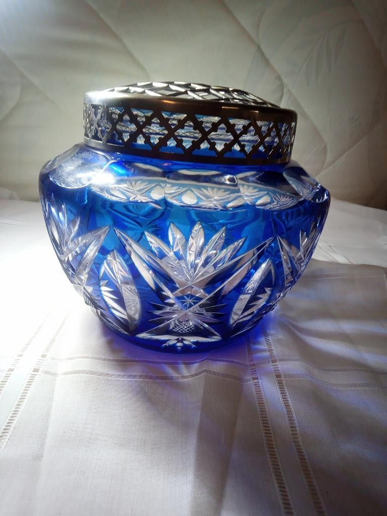 Vase pique fleur cristal val St Lambert, Antiquités & Art, Enlèvement