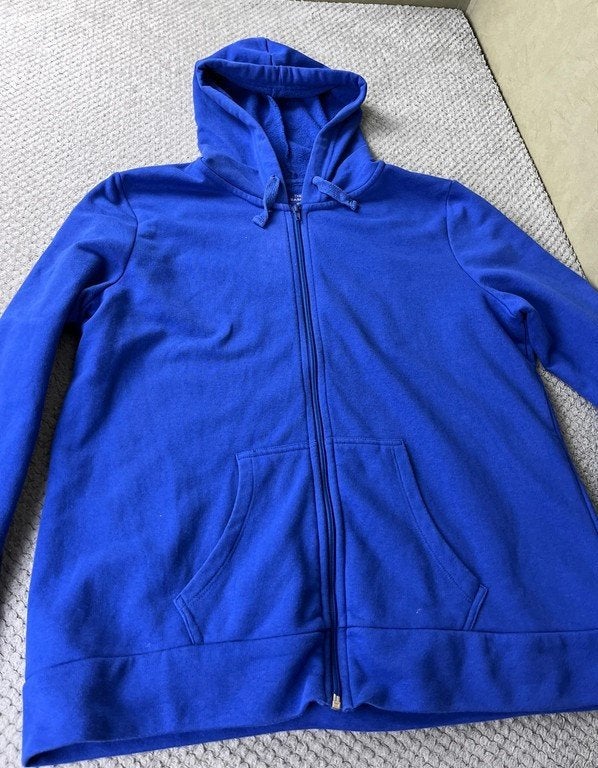C&A : blauw vest met kap hoodie ritssluiting sweatshirt , M, Enlèvement ou Envoi, Autres types, Bleu, Taille 48/50 (M)