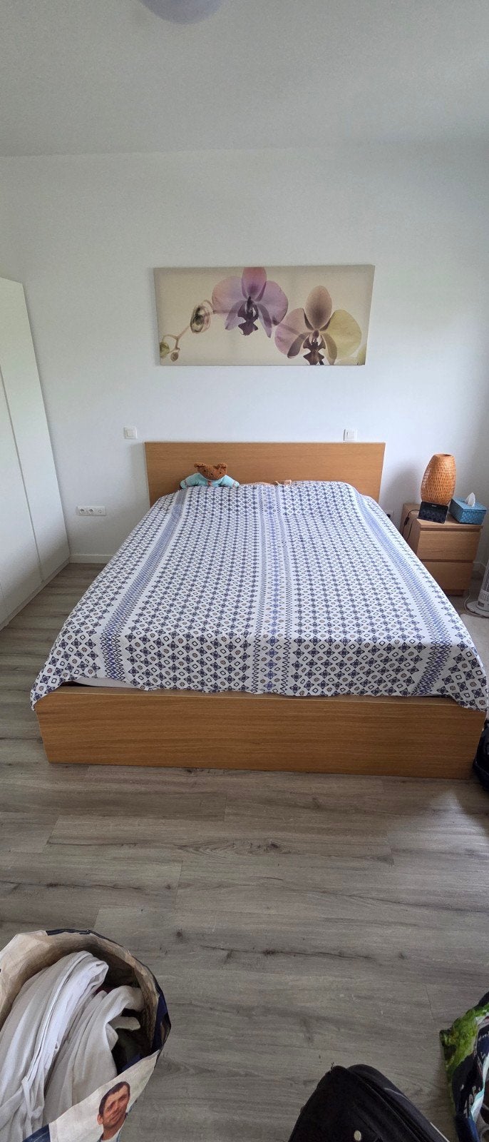 Bed Ikea "malm" 160 x 200 met 4 bedlades, Ophalen
