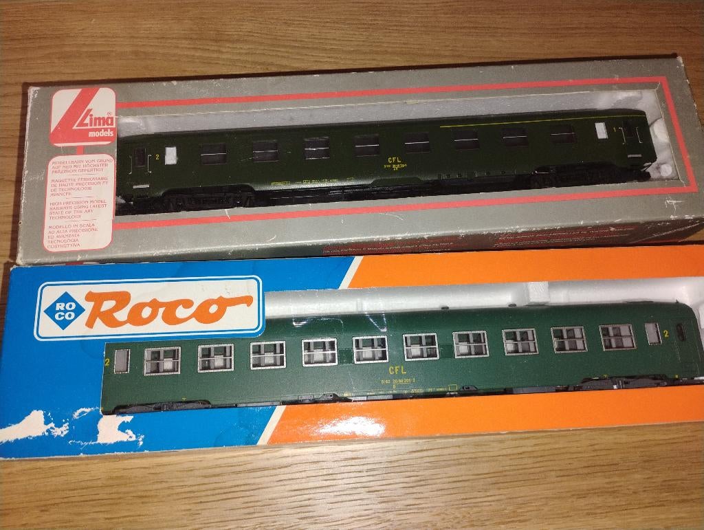 H0 CFL Roco UIC-Y B9 + Lima CFL DEV A3B5 ep.III, Gelijkstroom of Wisselstroom, Wagon, Ophalen of Verzenden, Zo goed als nieuw