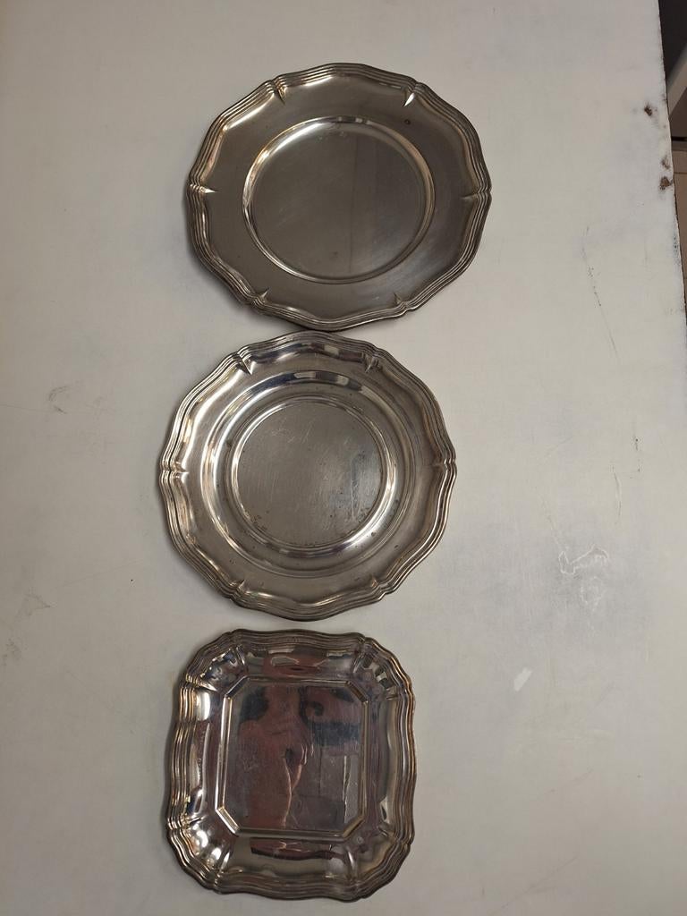 3 verzilverde schaaltjes, Ophalen of Verzenden