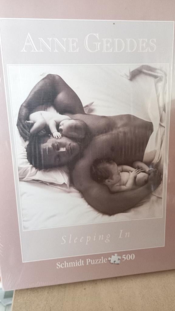 puzzel 'Sleeping in' Anne Geddes 500 stuks, Ophalen of Verzenden, 500 t/m 1500 stukjes, Nieuw, Legpuzzel