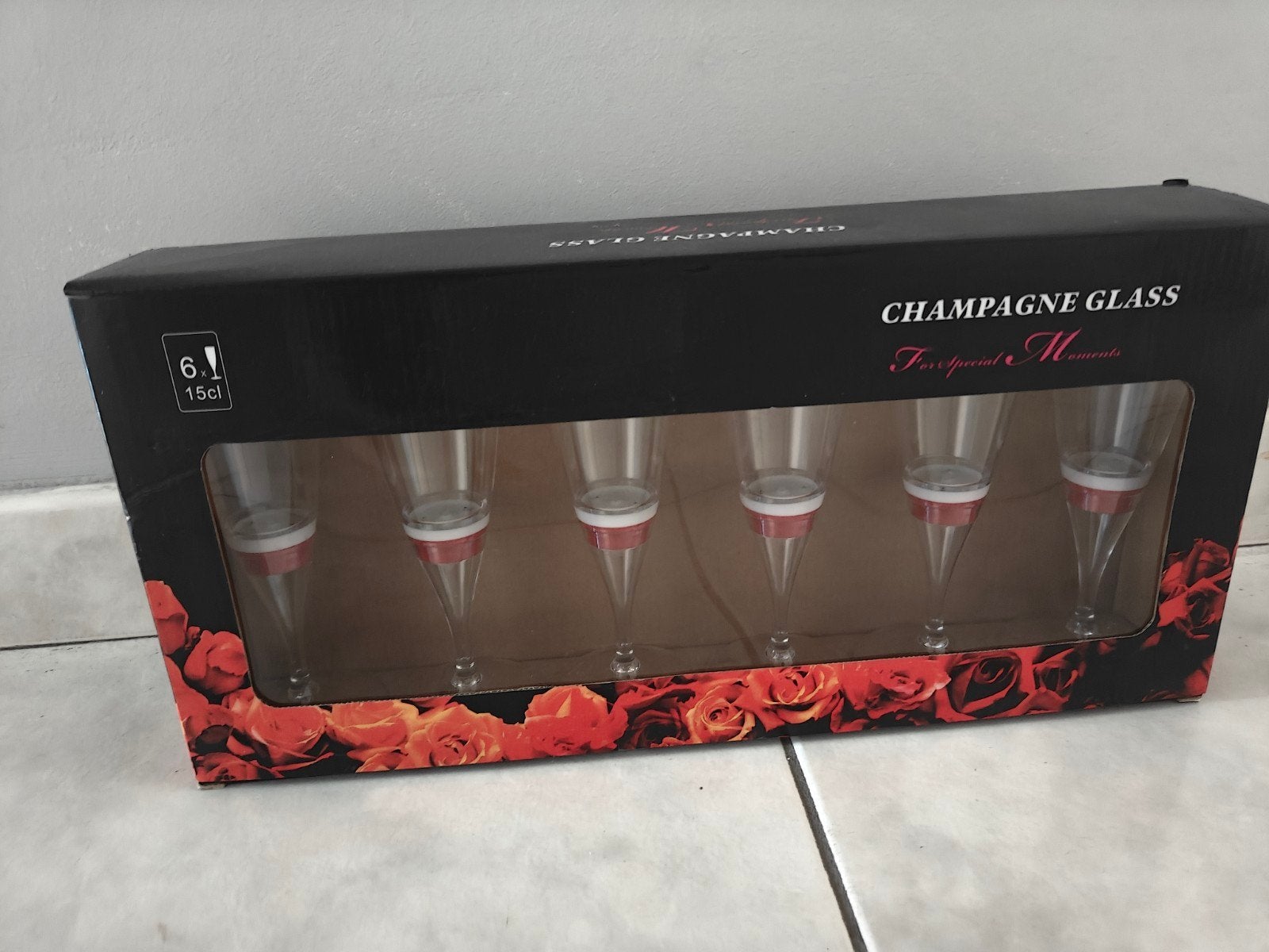 6 kunststof champagneglazen, Ophalen, Nieuw, Overige typen