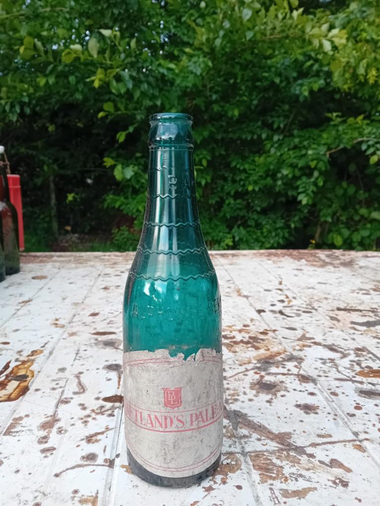 Oude vintage bierfles Alphonse Sermeus Brussel, Ophalen of Verzenden