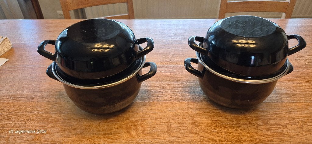 Twee mosselpotten, Ophalen, Kookpan, Met deksel, Overige merken