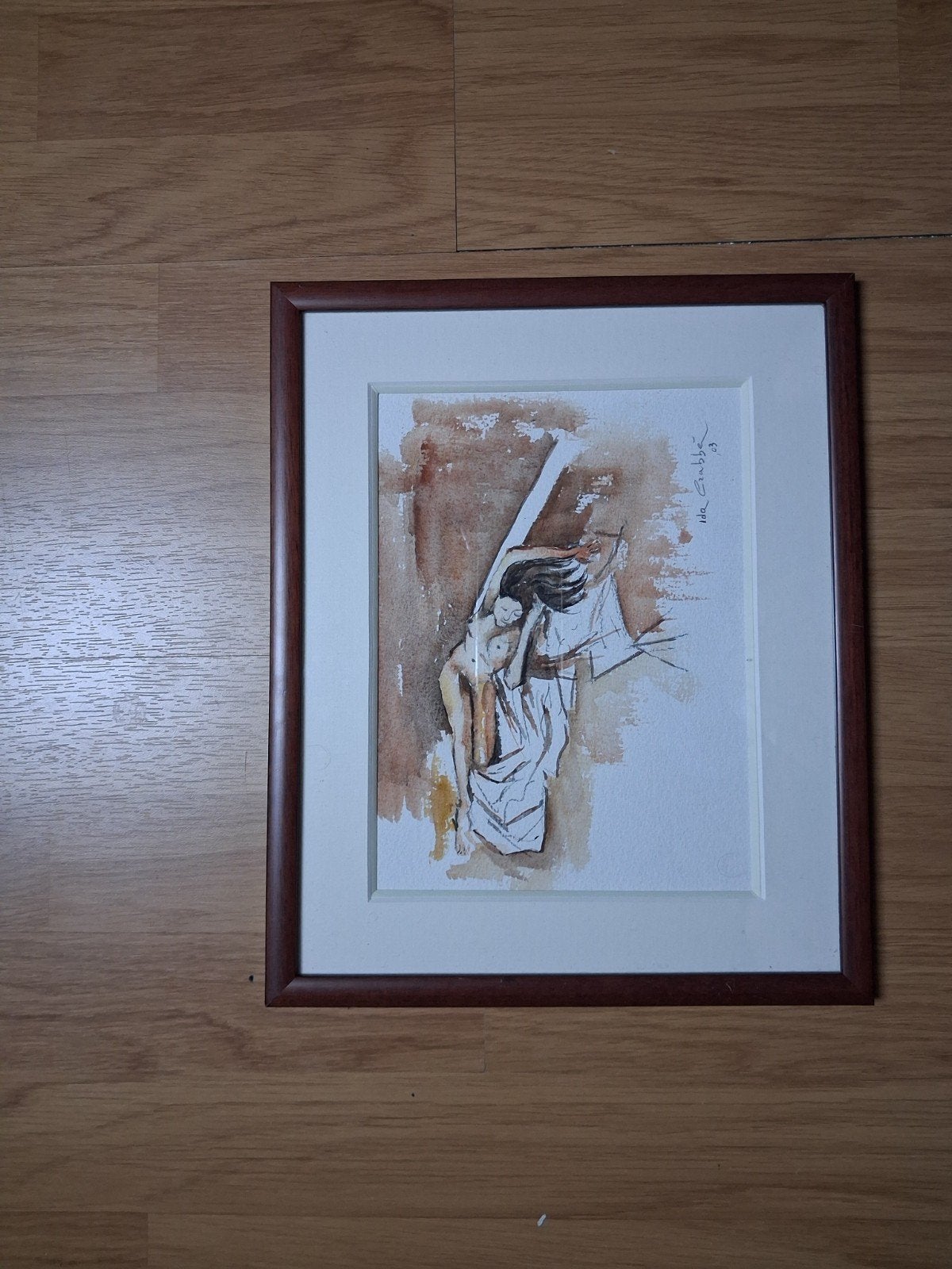 schilderij, Portrait ou Personnes, Enlèvement ou Envoi, Encadré, Dessin