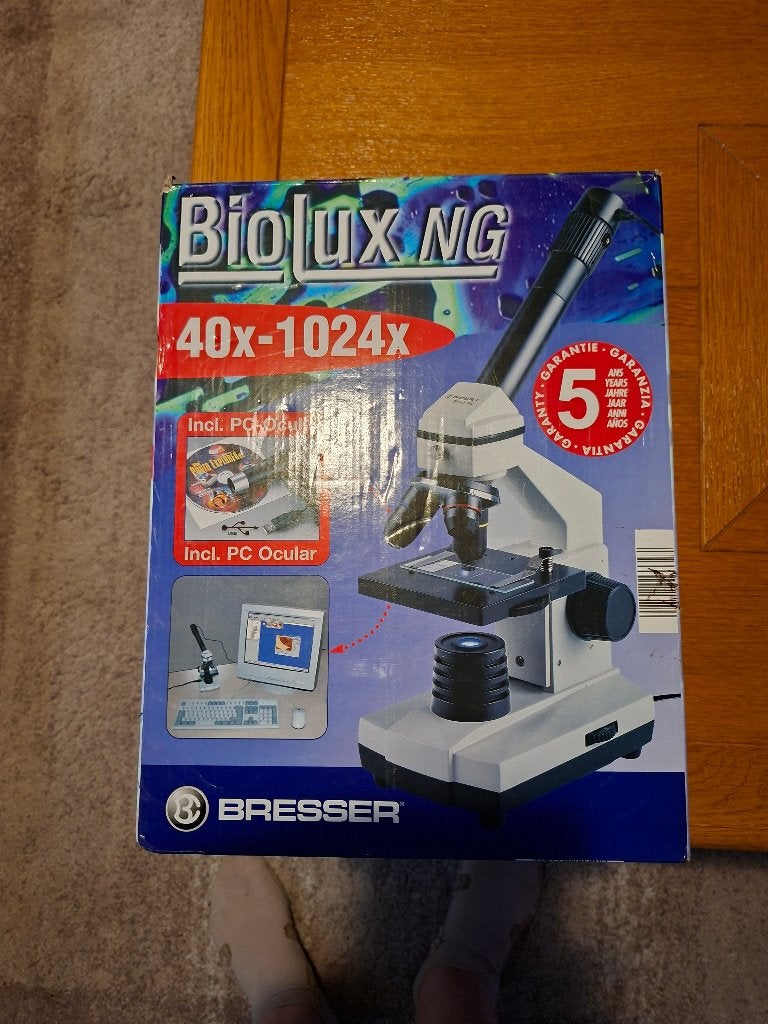 Bresser biolux NG microscoop met pc-oclair, Audio, Tv en Foto, Optische apparatuur | Microscopen, Ophalen, Zo goed als nieuw, Minder dan 400x