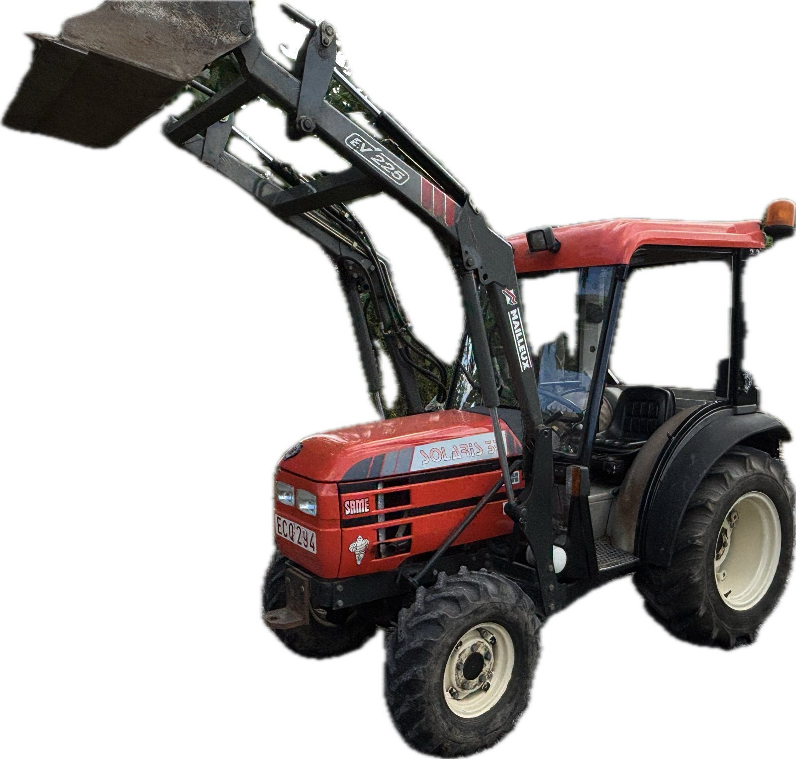 SAME Solaris 35 - smalspoor tractor met voorlader Mailleux, Same, Jusqu'à 2500, Jusqu'à 80 ch, Enlèvement
