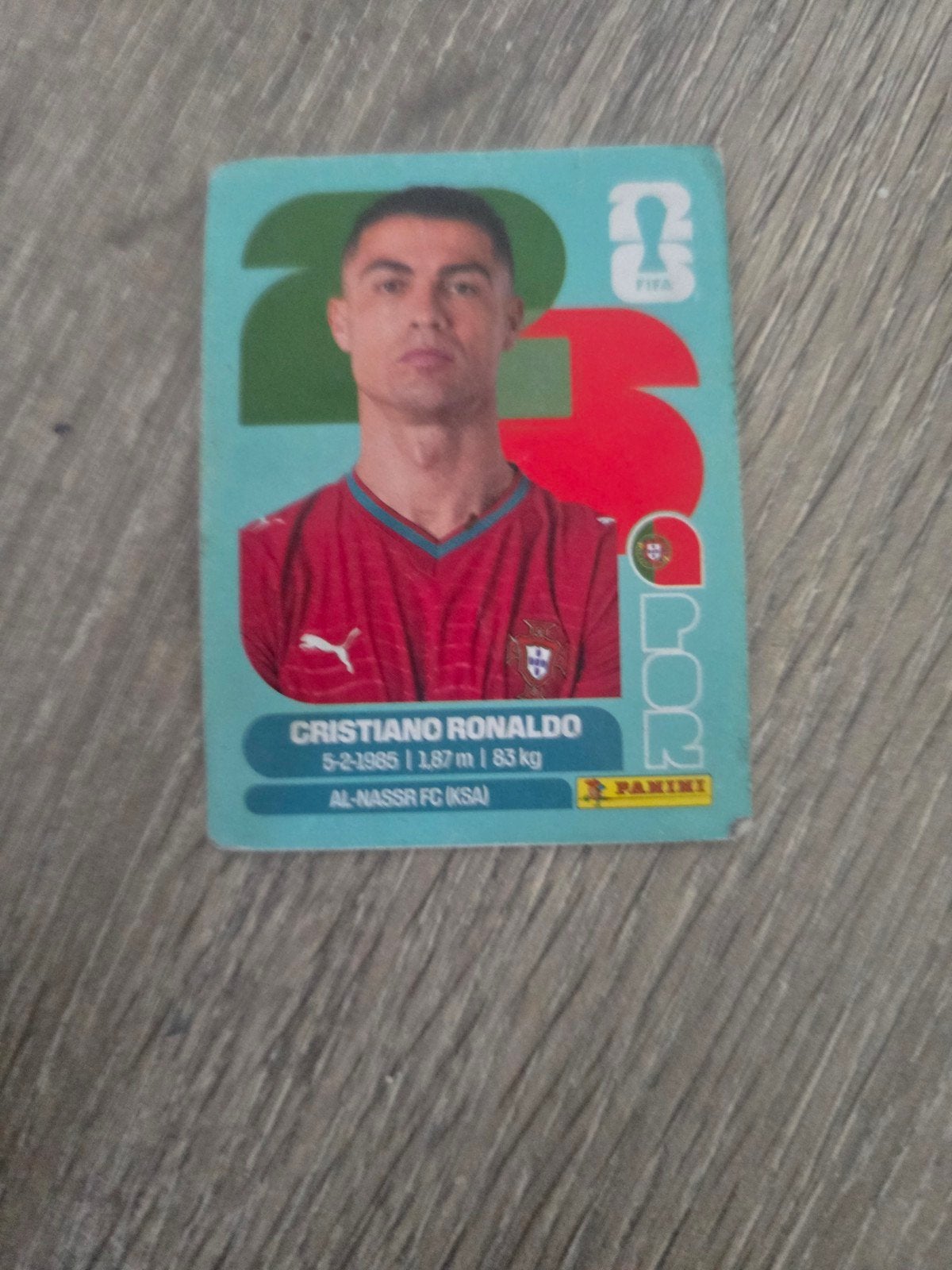 Panini stickers wk 26 Ronaldo, Ophalen
