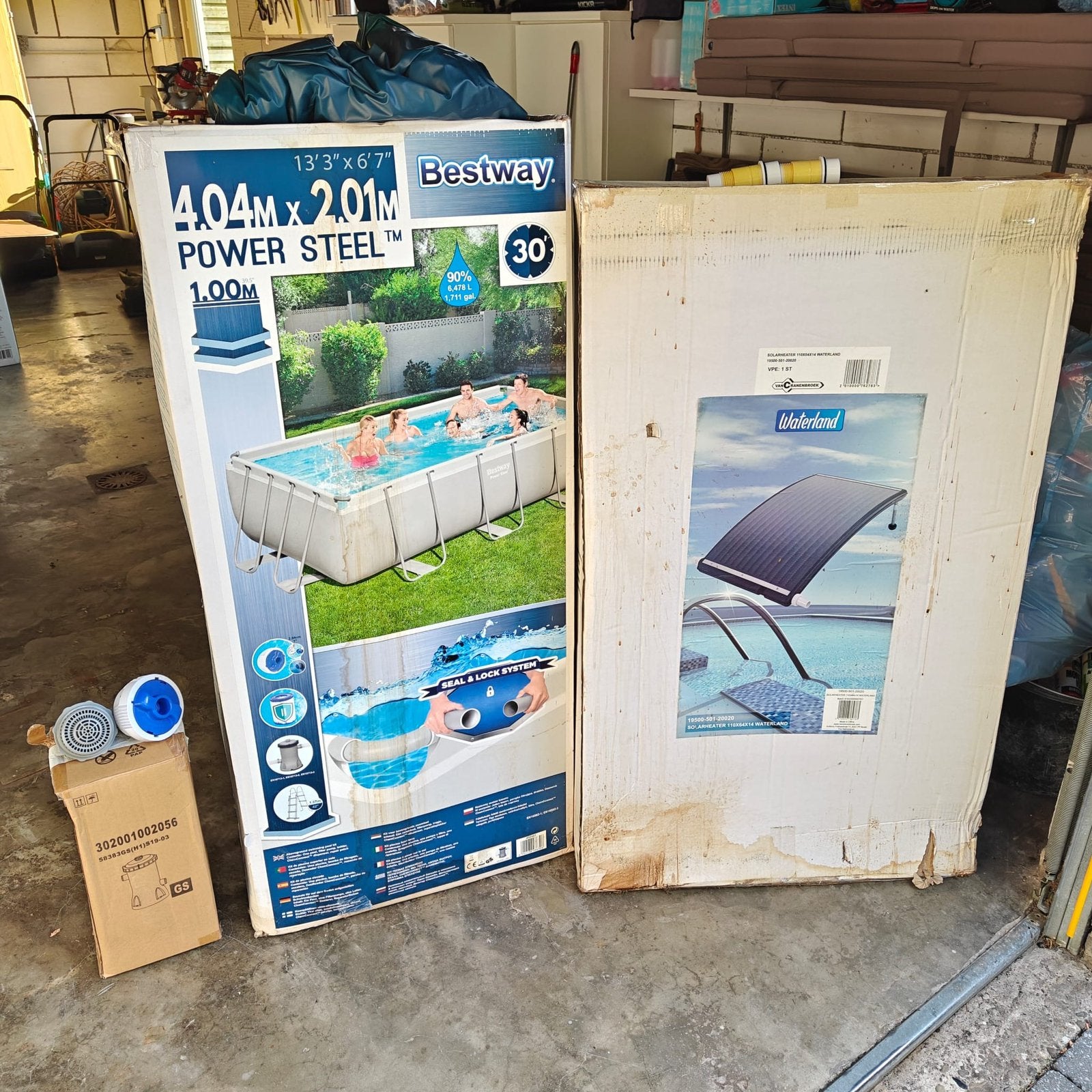 Bestway zwembad power steel met solar heater, Tuin en Terras, Ophalen, 200 tot 300 cm, 80 tot 120 cm, Zo goed als nieuw