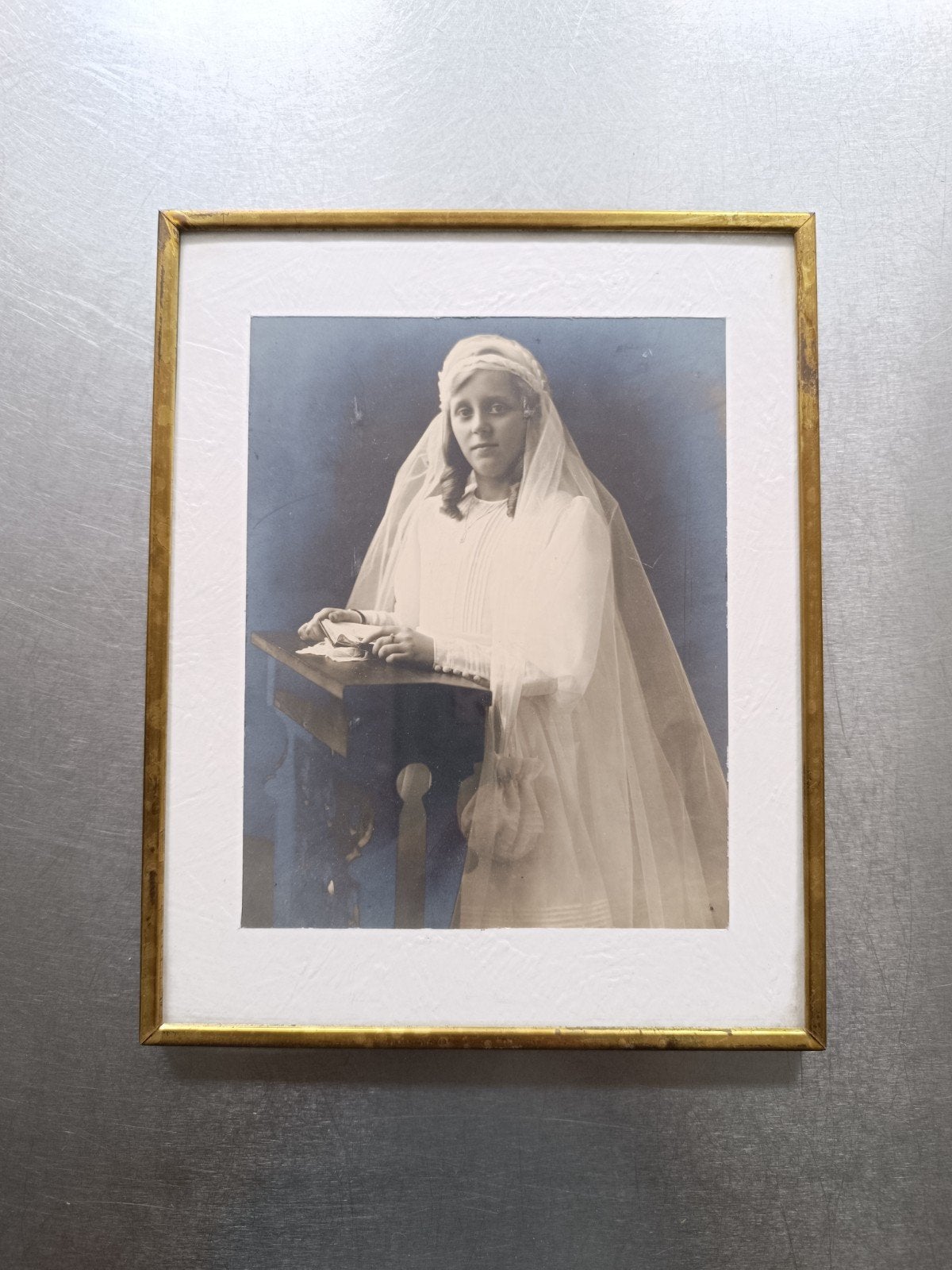 gouden kader, Antiek en Kunst, Ophalen of Verzenden, Foto, Achter glas