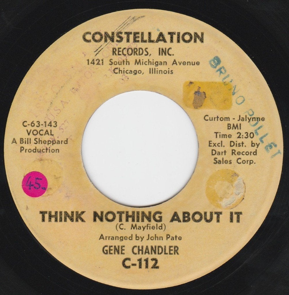 Gene Chandler / Think Nothing About It * Popcorn, Classic *, CD & DVD, Enlèvement ou Envoi, 7 inch, Utilisé, Housse de protection extérieure