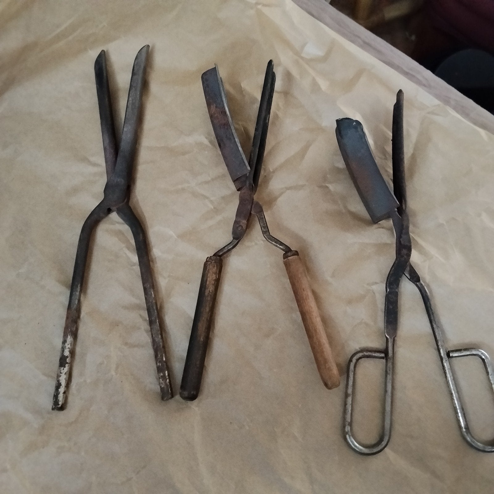3 antieke krultangen, Antiek en Kunst, Ophalen of Verzenden