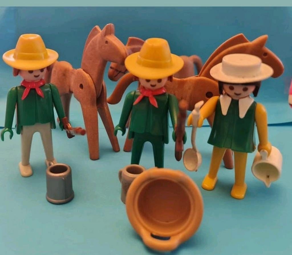 Playmobil vintage : western : cowboys en paarden, Ophalen of Verzenden