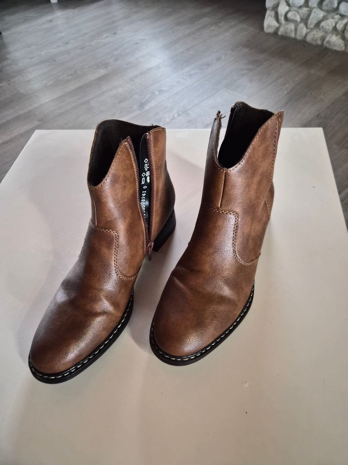 Bottines Rieker, cognac, taille 40, Enlèvement