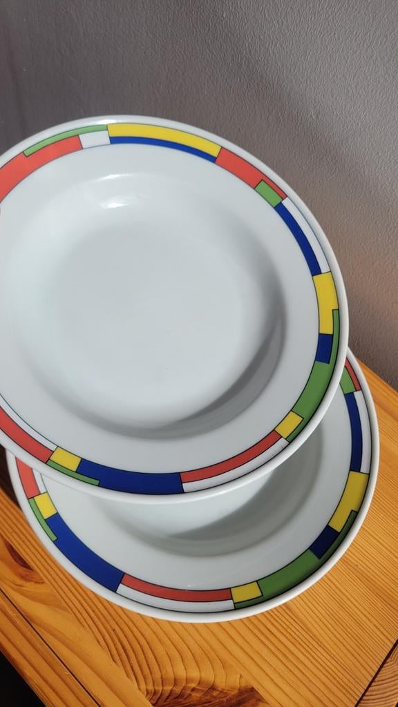 2 assiettes creuses, Ophalen, Gebruikt, Bord(en)