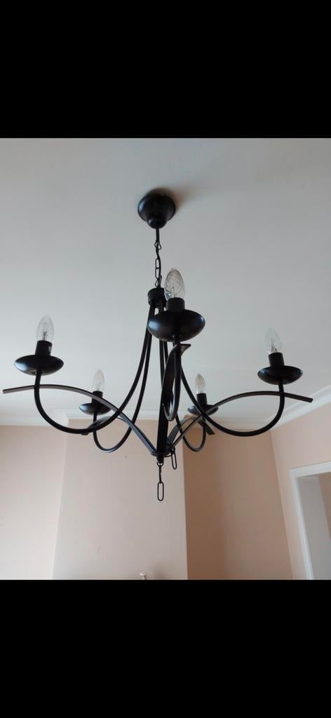 Lustre en métal avec ampoules incluses, Maison & Meubles, Lampes | Lustres, Enlèvement