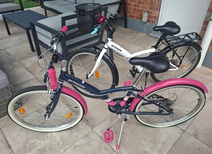 2 meisjesfietsen van BTwin ( 20 Inch ), Vélos & Vélomoteurs, Vélos | Filles, Frein sur jante, Enlèvement ou Envoi, B-Twin, 20 pouces