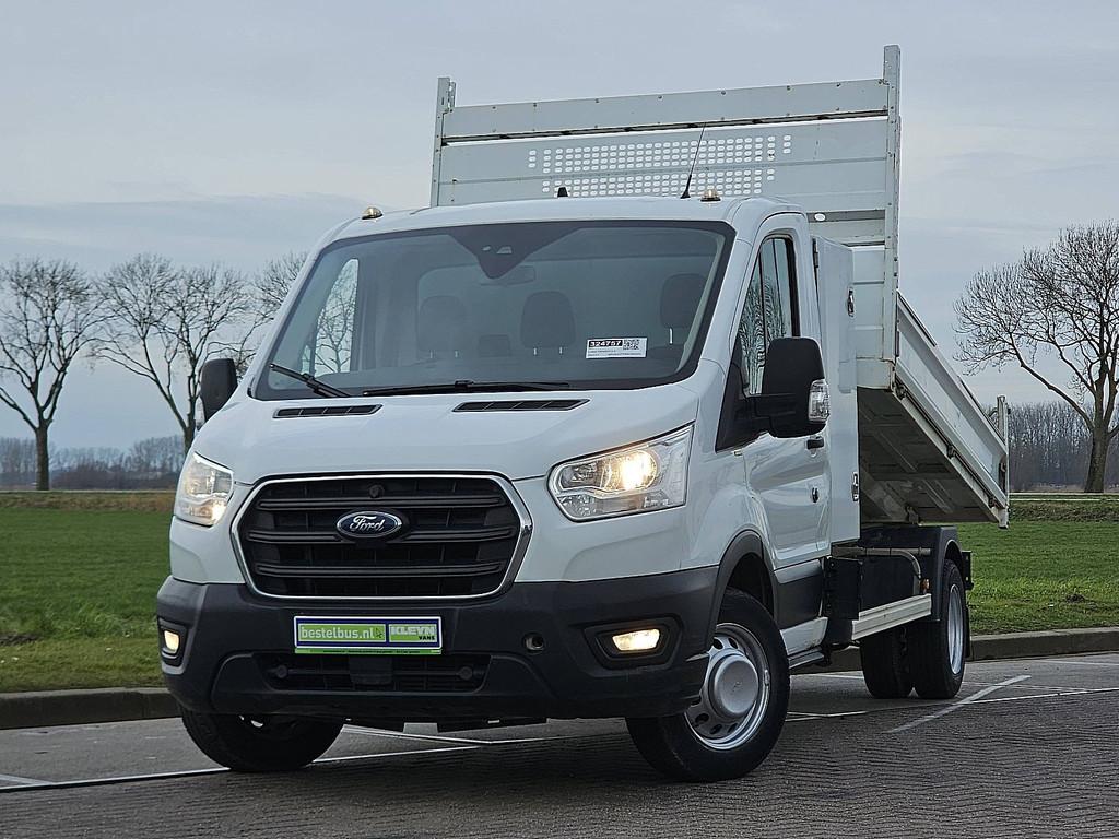 Ford Transit 350 2.0 TDCI Kipper Kist 170PK (bj 2021), Auto's, Voorwielaandrijving, Stof, Zwart, 4 cilinders