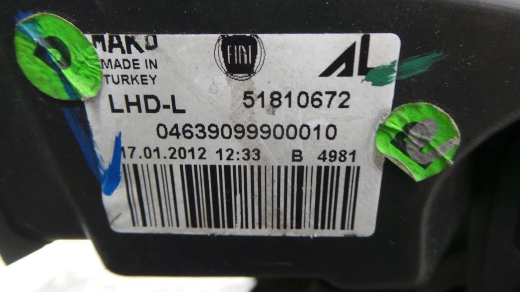 FIAT DOBLO KOPLAMP L 2012, Ophalen of Verzenden, Gebruikt, Stiba lid