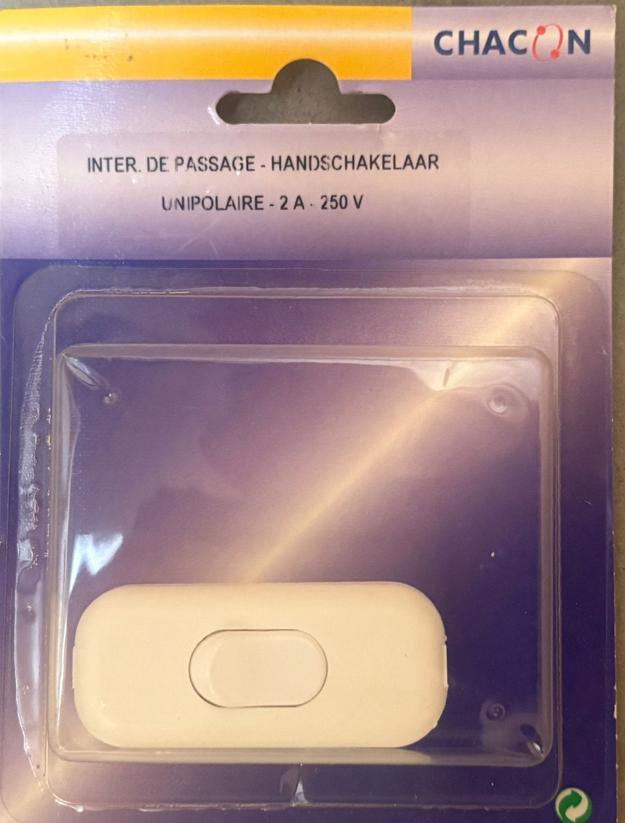 Interrupteur de passage unipolaire . Neuf, Bricolage & Construction, Enlèvement ou Envoi, Neuf, Interrupteur