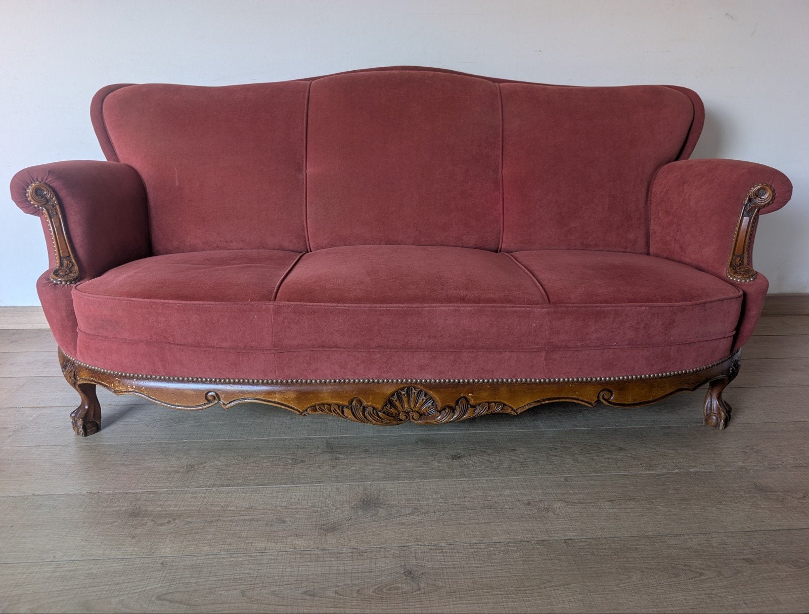 Prachtige vintage zetel, Huis en Inrichting, Ophalen, Gebruikt, Vintage, Driepersoons