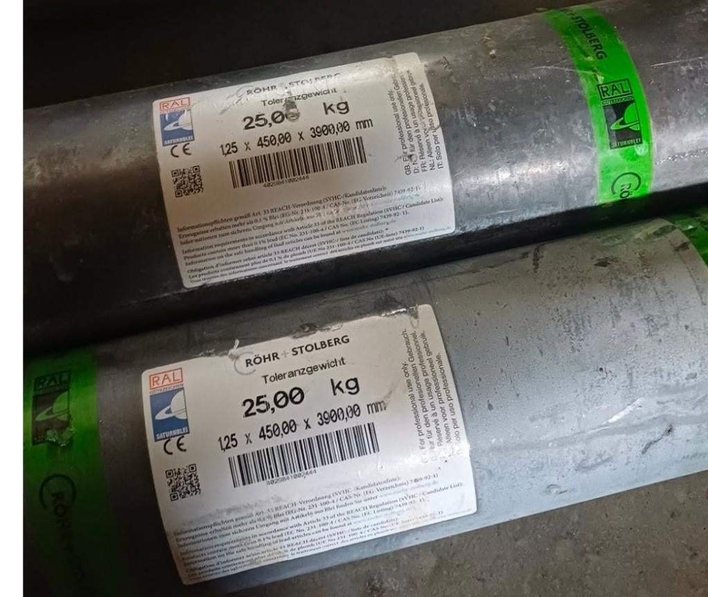2 rouleaux de ploms toiture, Enlèvement, Neuf, Autres matériaux, Autres types