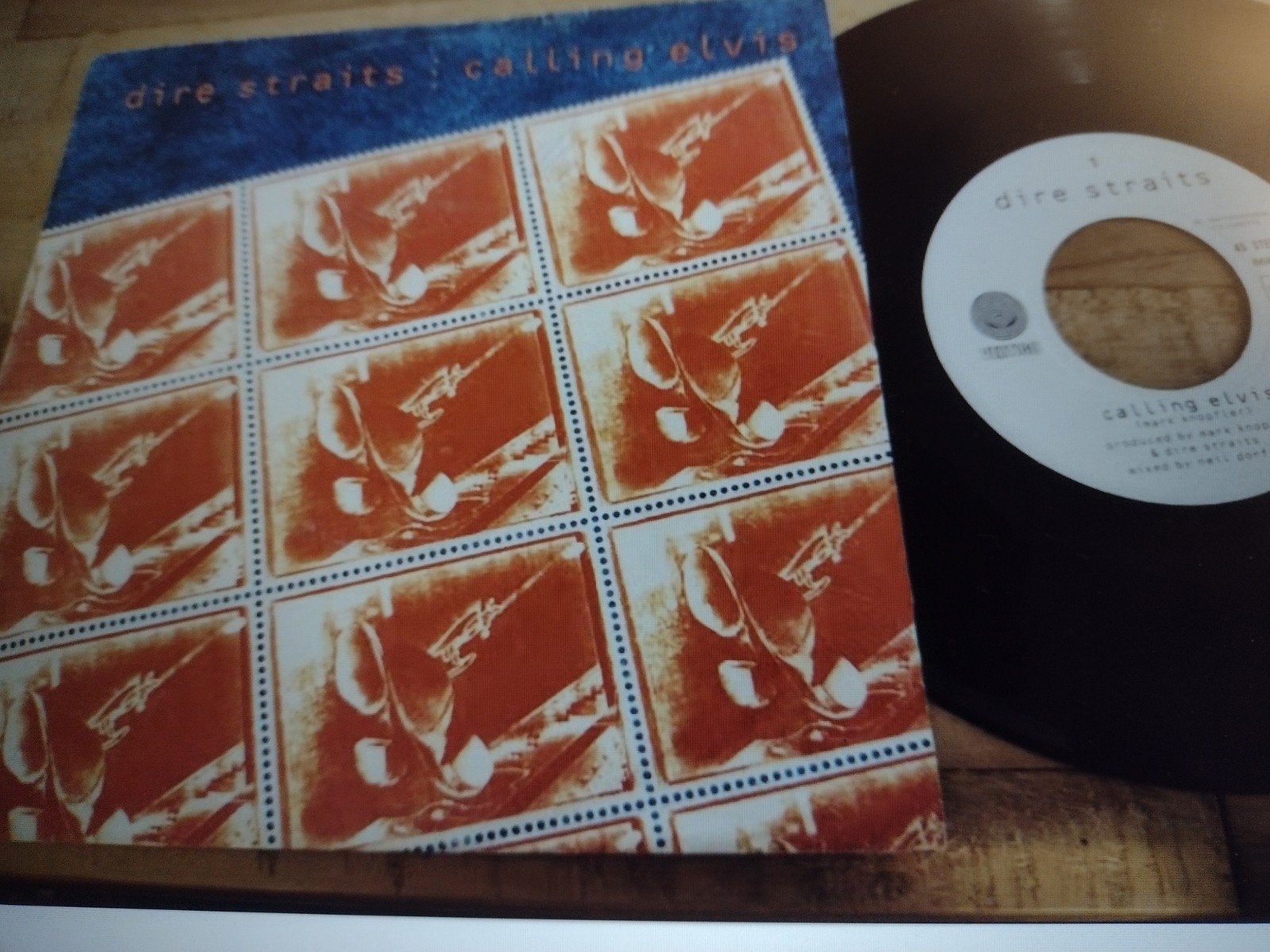 SINGLE: DIRE STRAITS: CALLING ELVIS (1991), 7 inch, Ophalen of Verzenden, Zo goed als nieuw, Pop