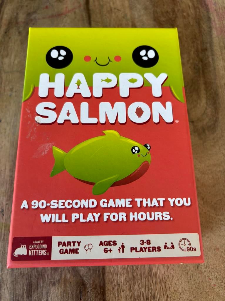Happy Salmon gezelschapsspel, Ophalen, Zo goed als nieuw