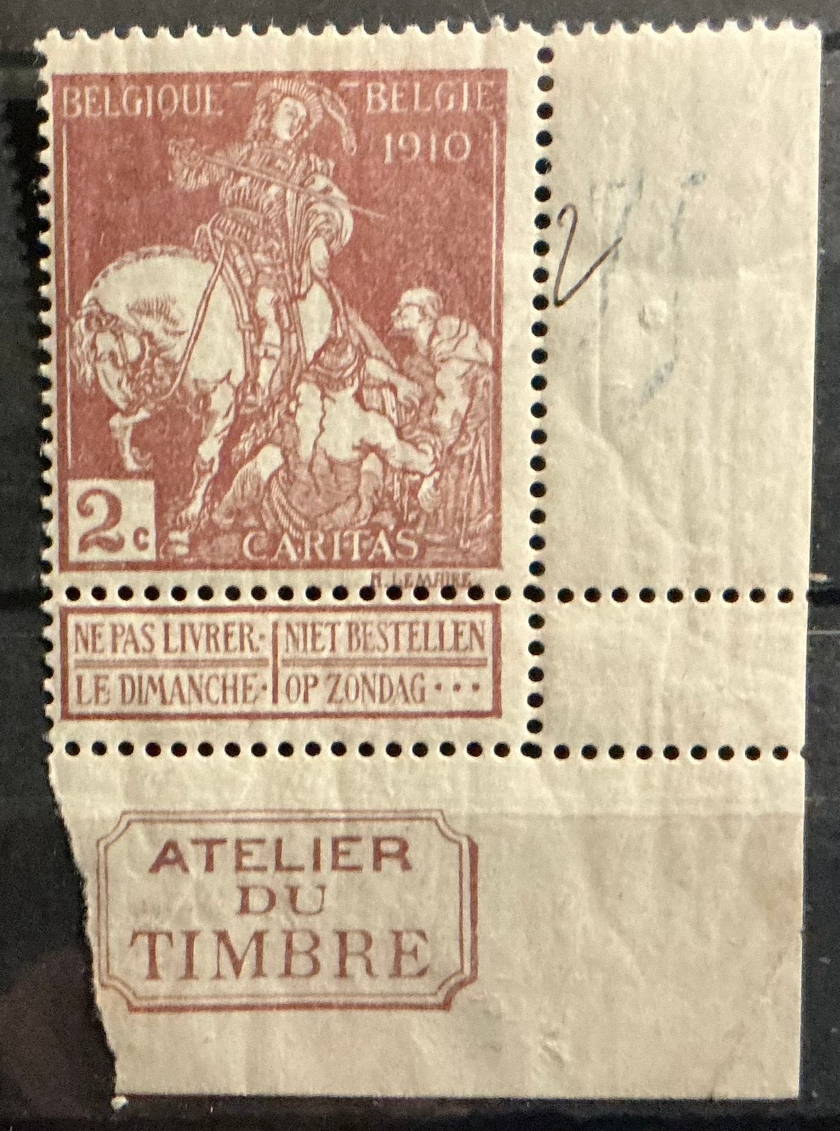 LOT 638. COB: 89. CARITAS. + ATELIER DU TIMBRE. MNH., Neuf, Enlèvement ou Envoi, Non oblitéré, Art