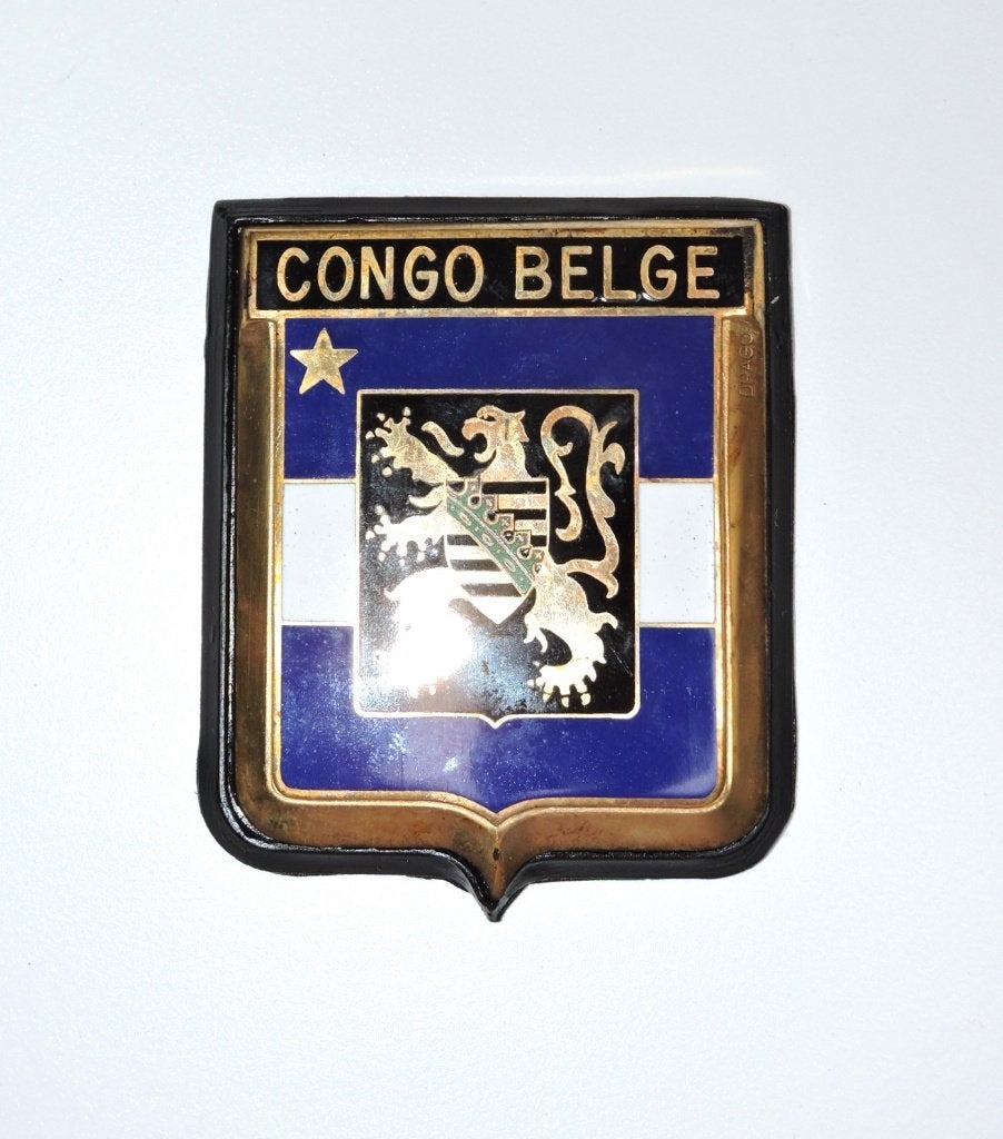 1050 CONGO BELGE Plaque officielle FONCTIONNAIRE HAUT RANG, Collections, Objets militaires | Général, Gendarmerie, Enlèvement ou Envoi