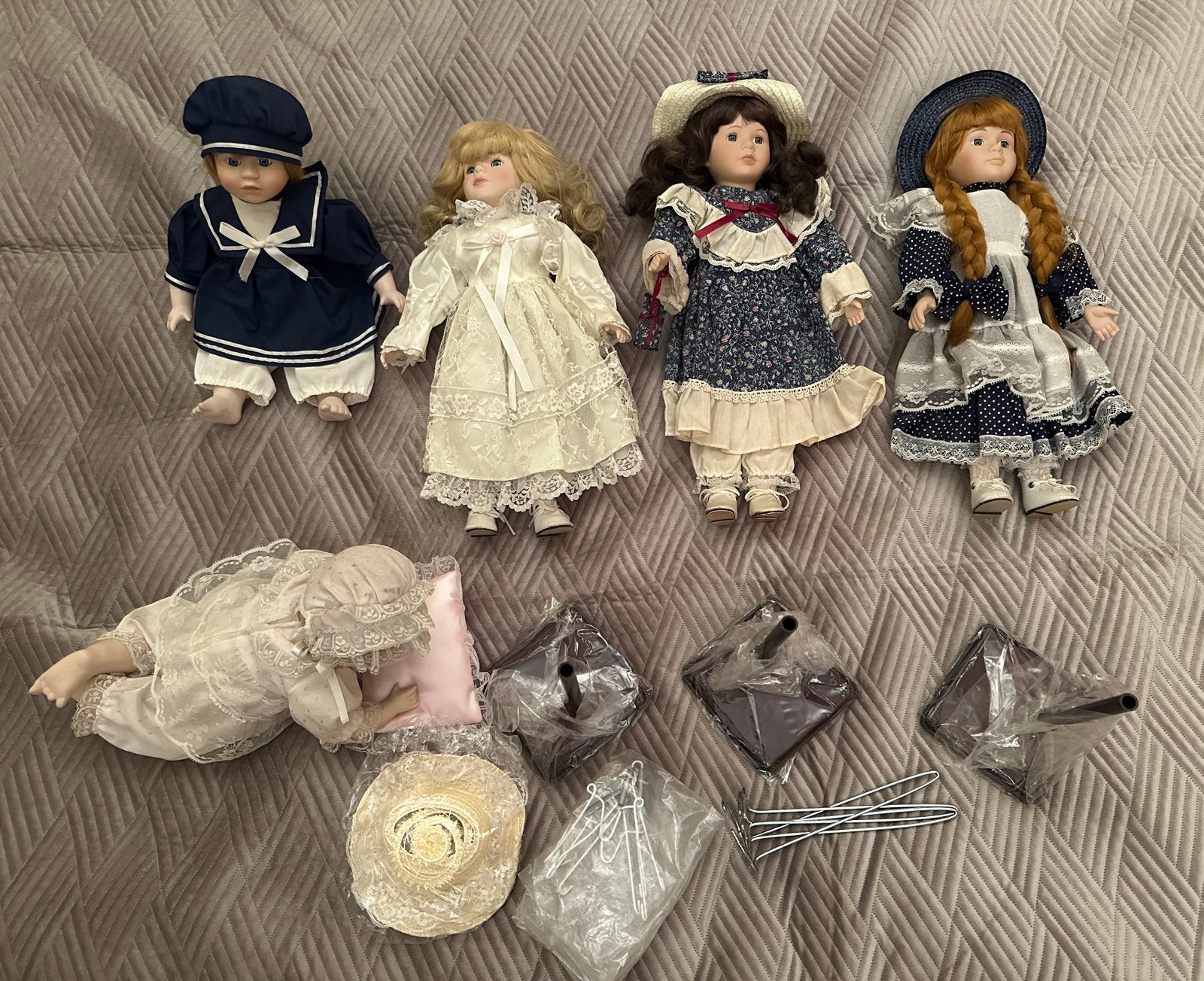 5x Promenade Collection porseleinen poppen, Verzamelen, Ophalen, Gebruikt