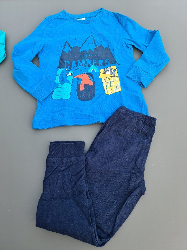 blauwe pyjama Sleepy Campers, CA, 122, Enfants & Bébés, Vêtements enfant | Taille 122, Enlèvement, Comme neuf