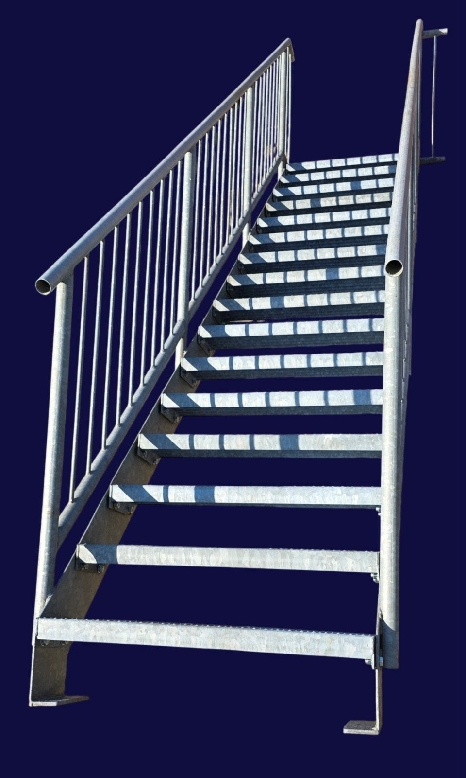 Trappen 2 stuks galva 3 meter en 320cm. Metalen stalen trap., Doe-het-zelf en Bouw, Ophalen, Gebruikt, Trap, 2 tot 4 meter