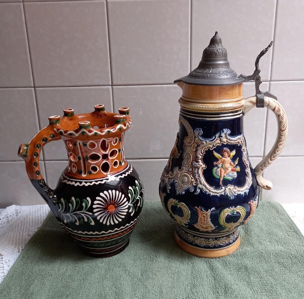 Set bestaande uit 1 mok en 1 kan, Antiek en Kunst, Ophalen