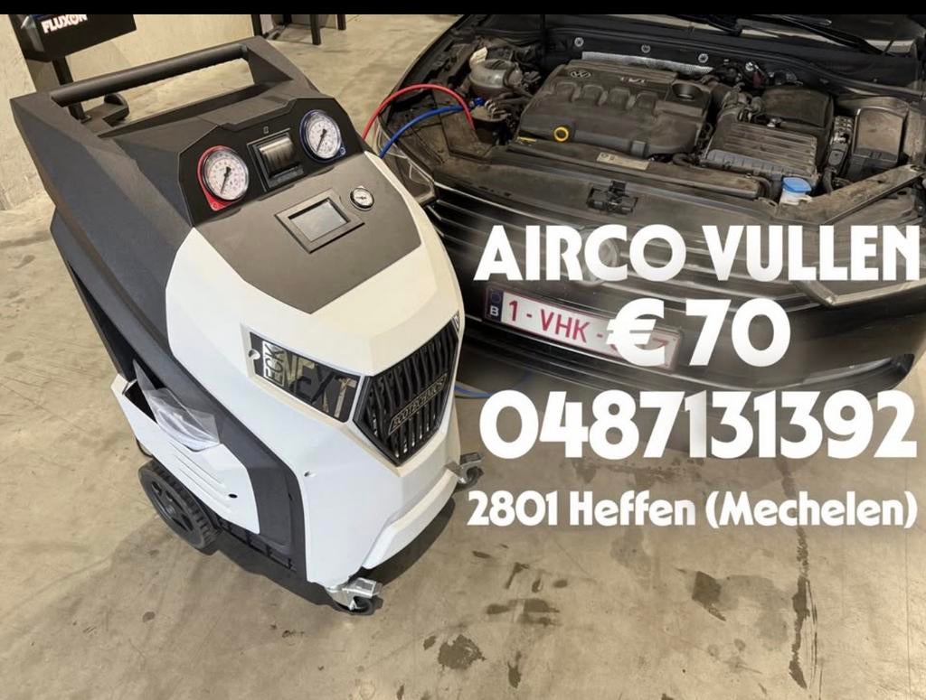 Recharge pour climatisation 70€ R134A, Enlèvement
