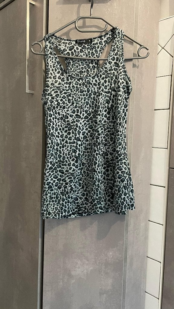 TOP tanktop nieuw SHANA grijs zwart transparant S, Meerkleurig, Nieuw, SHANA, Ophalen of Verzenden