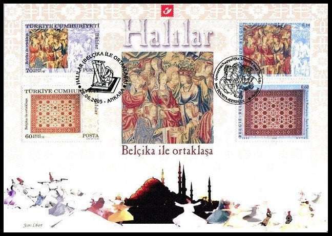 3413HK Emission avec la Turquie Tapis et Tapisseries, Enlèvement ou Envoi, Oblitération 1er jour, Neuf