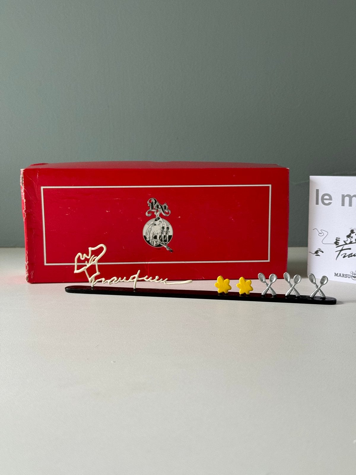 Signature franquin - toque cuisinier - pixi, Collections, Enlèvement ou Envoi, Gaston ou Spirou, Comme neuf, Statue ou Figurine