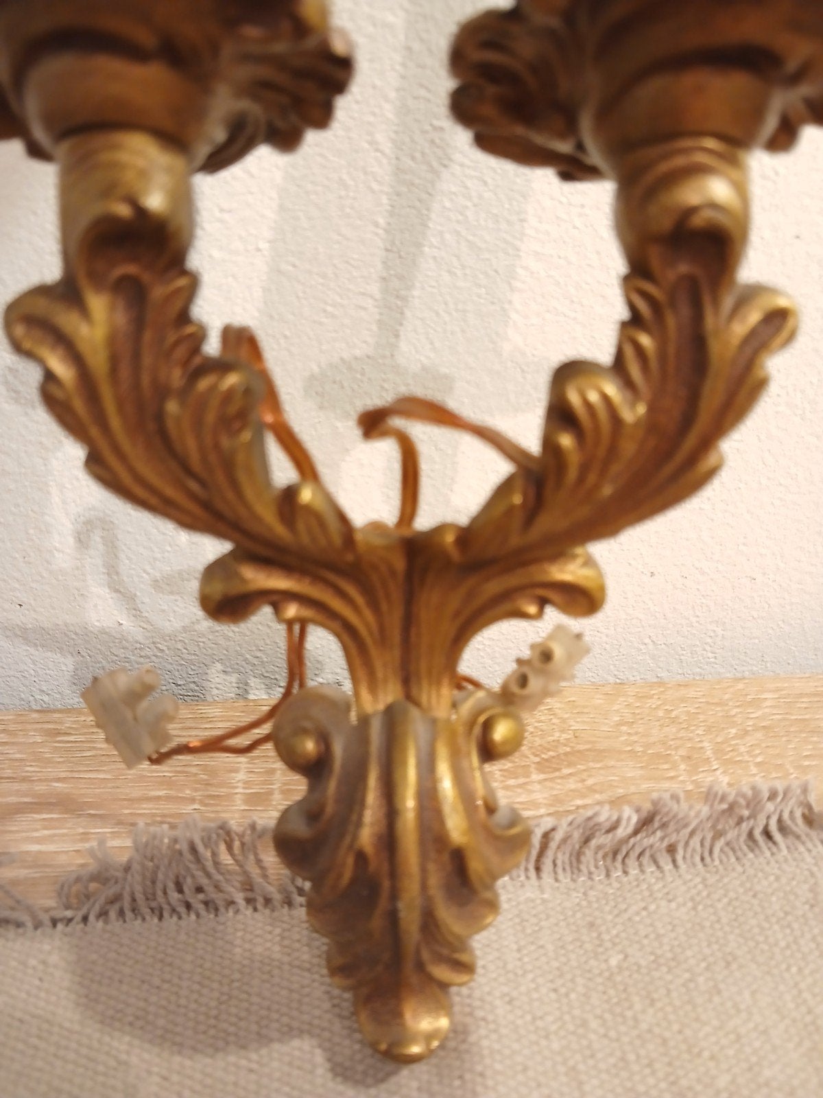 ancienne applique style louis XV bronze Lucien GAU fin 19 em, Antiquités & Art, Enlèvement ou Envoi, Bronze