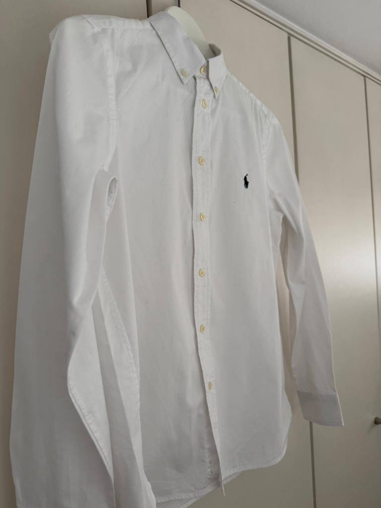 Hemd Ralph Lauren wit, Kleding | Heren, Ophalen of Verzenden, Zo goed als nieuw, Wit