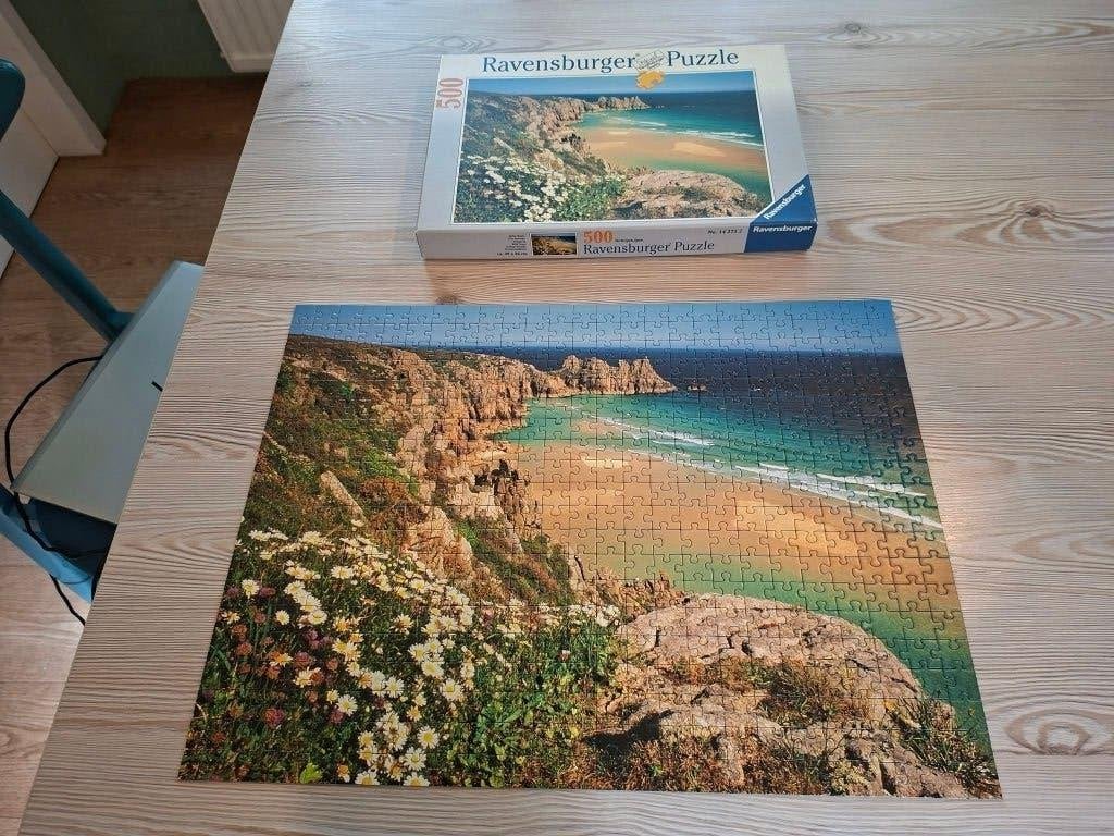 Ravensburger: Puzzel "grillige kustlijn" (500 stukken), Ophalen of Verzenden, 500 t/m 1500 stukjes, Gebruikt, Legpuzzel