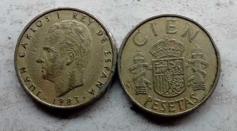 Cien pesetas 1983 / Juan Carlos I, Ophalen of Verzenden, Losse munt