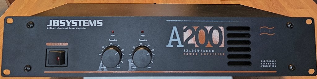 JB Systems Audio  A200 Versterker, Ophalen, Gebruikt