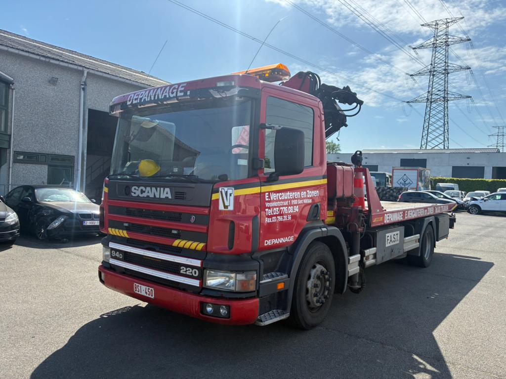 CUILLÈRE DEPANNAGEWAGEN SCANIA PLATEAU CRANE 1997, Autos, Camions, Achat, Diesel, Scania, Entreprise