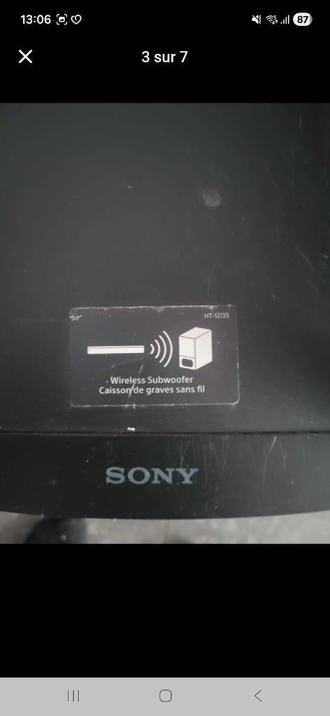 barre de son Sony, modèle HT-SD35, Audio, Tv en Foto, Ophalen, Bluetooth, Zo goed als nieuw
