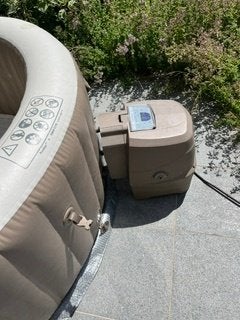 Bain Bulles INTEX SB-H20 (4/5 Pers), Jardin & Terrasse, Bains à remous et Spas, Enlèvement, Utilisé, Tapis de sol, Gonflable