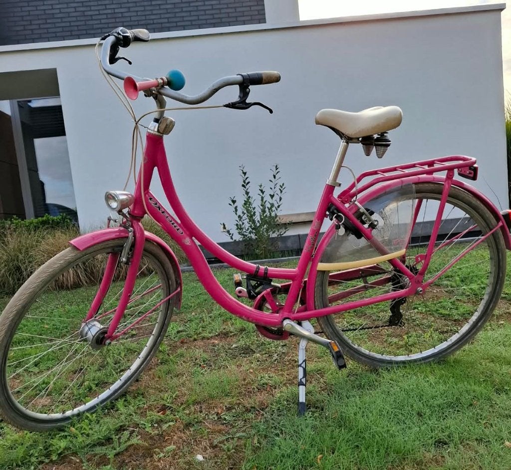 Roze damesfiets, Fietsen en Brommers, Ophalen, Gebruikt, Overige merken, (Extra) lage instap