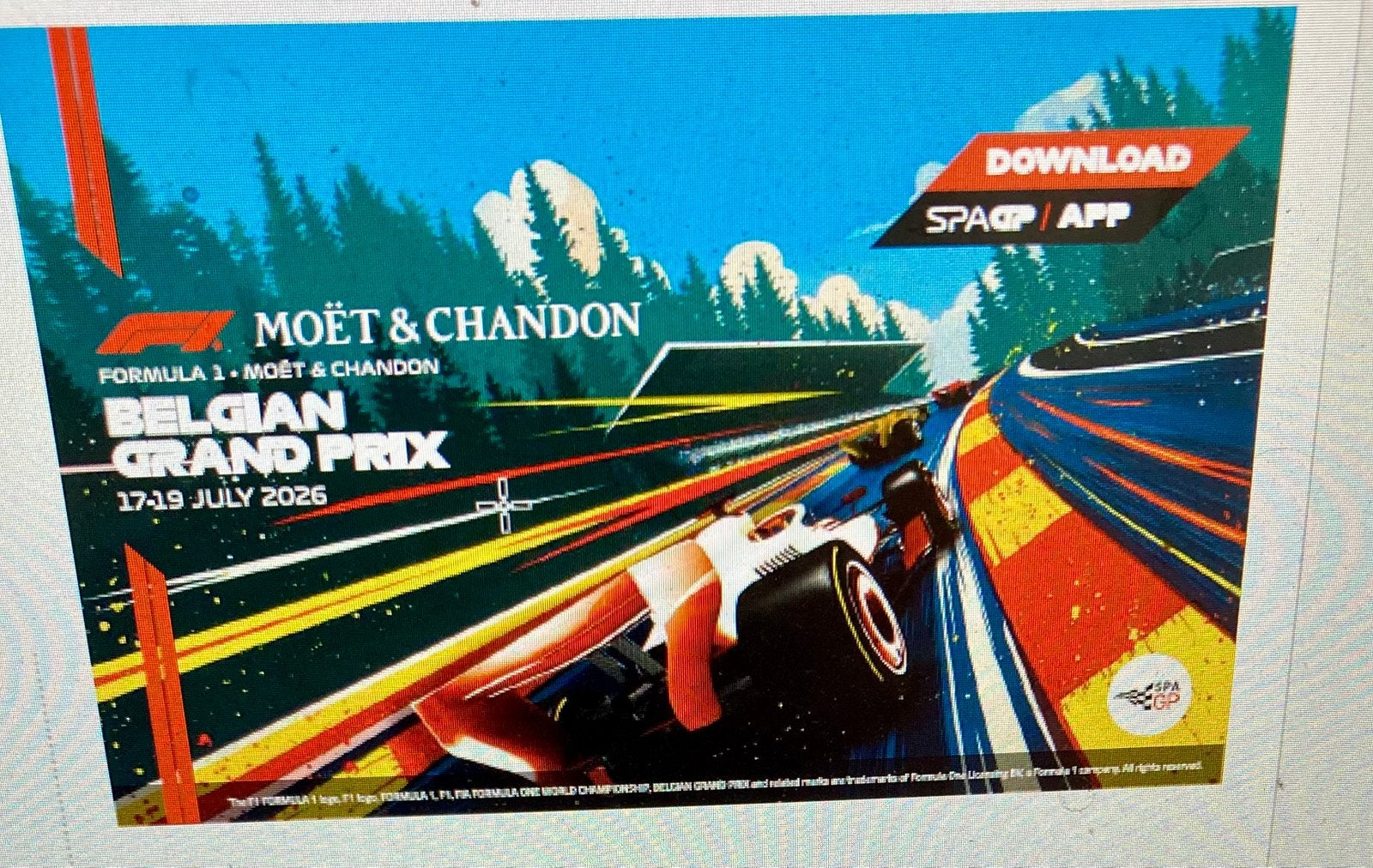 Tickets F1 Spa Grand Prix - ZONDAG - BRONZE (19 juli 2026), Tickets & Billets, Juillet
